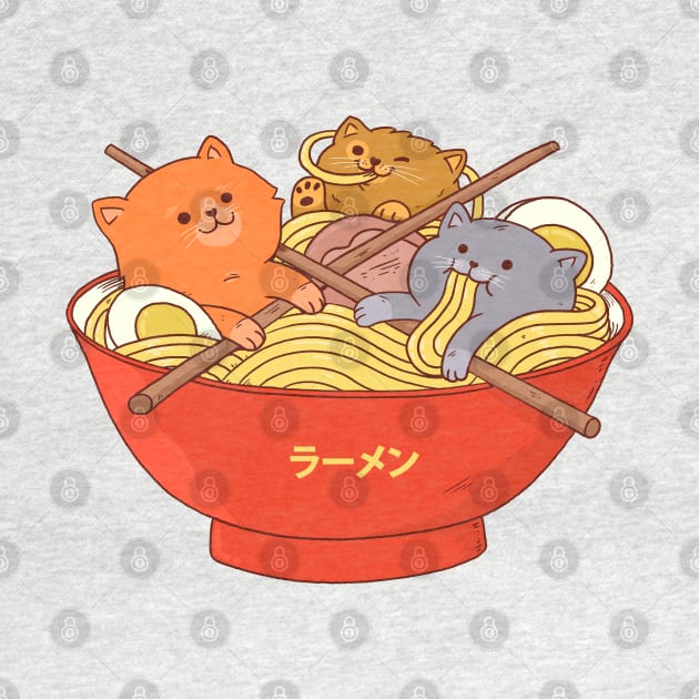 Ramen and cats by ppmid